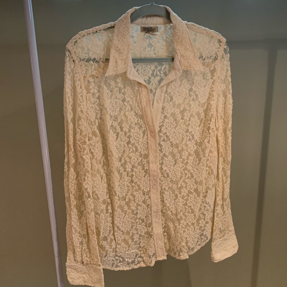 Cream lace blouse